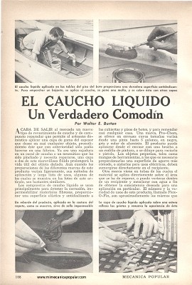 El Caucho L&iacute;quido Un Verdadero Comod&iacute;n - Abril 1960
