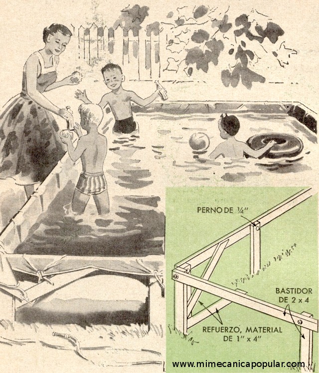 Piscina de Lienzo de Rápida Construcción - Julio 1957