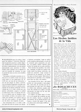 Conjunto de Madera Para Pr&aacute;cticas de Tenis y Baloncesto en el Jard&iacute;n - Enero 1974
