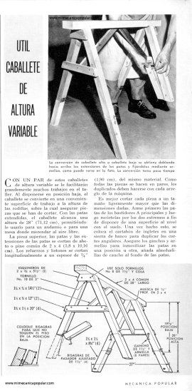 &Uacute;til Caballete de Altura Variable - Enero 1968