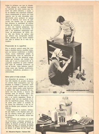 Dele Nuevo Acabado a Sus Muebles - Febrero 1976