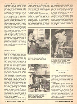 Dele Nuevo Acabado a Sus Muebles - Febrero 1976