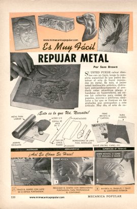 Es Muy F&aacute;cil REPUJAR METAL - Junio 1953
