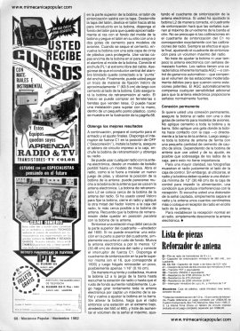 Construya una antena electr&oacute;nica para su AM - Noviembre 1982