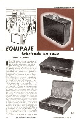Equipaje fabricado en casa - Agosto 1947