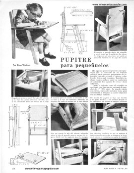 Pupitre para pequeñuelos - Agosto 1965