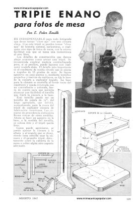 Tripié Enano para fotos de mesa - Agosto 1947