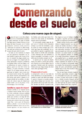 Coloca una nueva capa de c&eacute;sped - Noviembre 2000