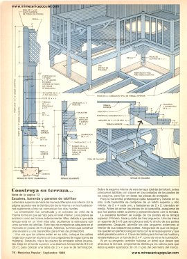 Construya una terraza de madera - Septiembre 1985