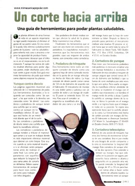 Una gu&iacute;a de herramientas para podar plantas saludables - Noviembre 1999
