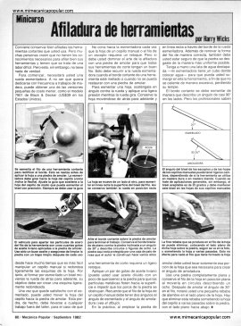 Minicurso: Afiladura de herramientas - Septiembre 1982