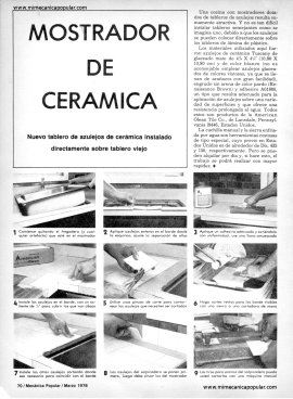 Mostrador de Cerámica - Marzo 1978