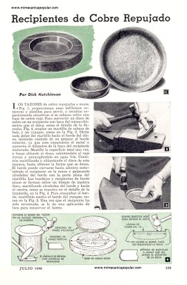 Recipientes de Cobre Repujado - Julio 1948