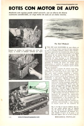 Botes con Motor de Auto - Julio 1959