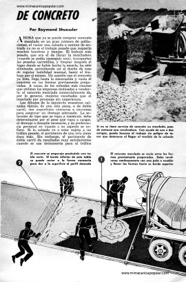 Haga Sus Propias Calzadas de Concreto - Septiembre 1951