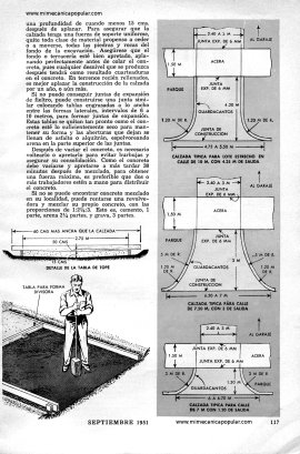 Haga Sus Propias Calzadas de Concreto - Septiembre 1951