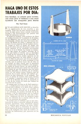 Cuatro sencillos trabajos -uno por día - Abril 1959
