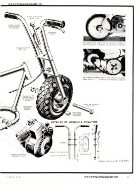 Construya esta DIMINUTA MOTOCICLETA - Abril 1970