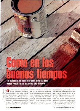 Consejos sencillos para renovar pisos de madera al exterior - Mayo 2000
