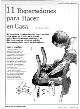 11 Reparaciones para Hacer en Casa - Febrero 1976