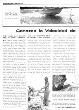 Conozca la Velocidad de su Bote -Abril 1973