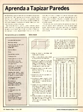 Aprenda a Tapizar Paredes - Abril 1974