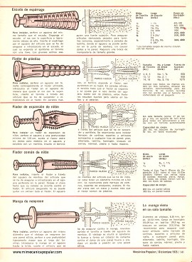 Cómo fijar objetos a la pared - Diciembre 1976