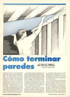 C&oacute;mo terminar paredes - Abril 1986