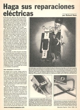 Haga sus reparaciones el&eacute;ctricas - Enero 1984