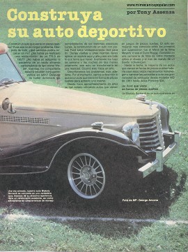 Construya su auto deportivo - Enero 1982