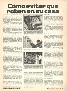 Cómo evitar que roben en su casa - Agosto 1982