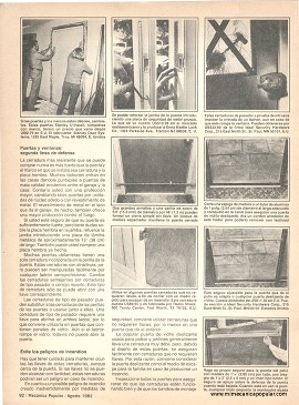 Cómo evitar que roben en su casa - Agosto 1982