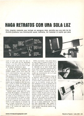 Fotografía: Haga retratos con una sola luz - Julio 1971