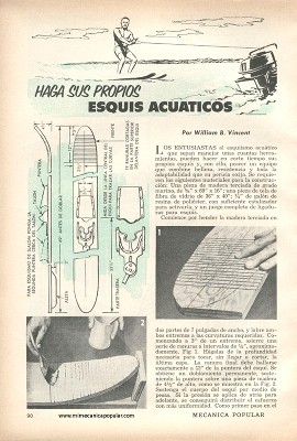 Haga Sus Propios Esquis Acu&aacute;ticos - Mayo 1960
