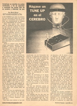 Hágase un TUNE UP en el Cerebro - Julio 1975