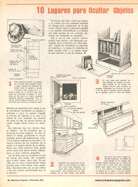 10 Lugares para Ocultar Objetos de Valor - Diciembre 1975