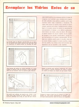 Reemplace los Vidrios Rotos de su Ventana - Mayo 1973