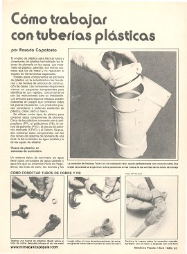 Cómo trabajar con tuberías plásticas - Abril 1980