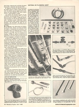 Cómo trabajar con tuberías plásticas - Abril 1980