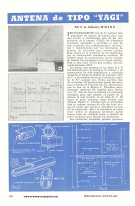 Antena de Tipo YAGI con Rotor de Bajo Costo - Junio 1951