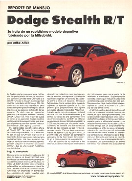 Dodge Stealth RT - Septiembre 1990