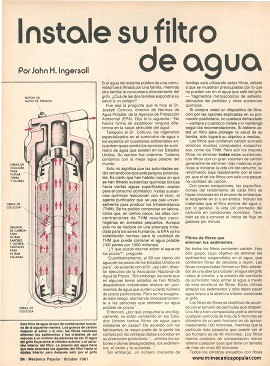 Instale su filtro de agua - Octubre 1981