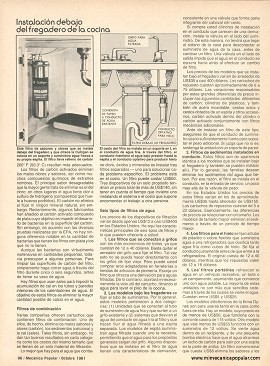 Instale su filtro de agua - Octubre 1981
