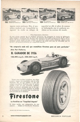 Publicidad - Neumáticos Firestone - Agosto 1956