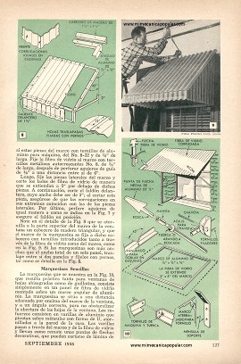 Marquesinas y toldas para la casa - Septiembre 1956