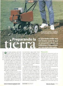 Preparando la tierra para el jardín - Julio 1998