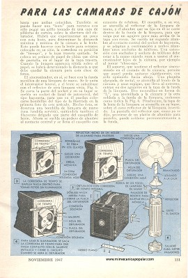 Sincronizador para las Cámaras de Cajón - Noviembre 1947