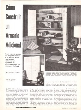 Cómo Construir un Armario Adicional - Febrero 1969