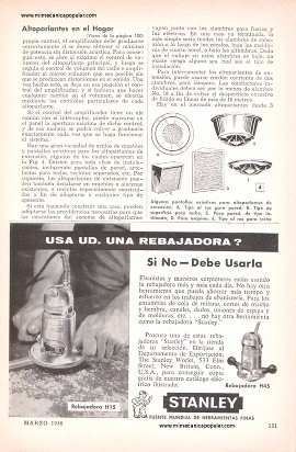 Altoparlantes en el Hogar - Marzo 1956
