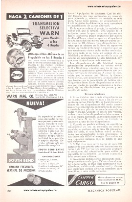 Altoparlantes en el Hogar - Marzo 1956